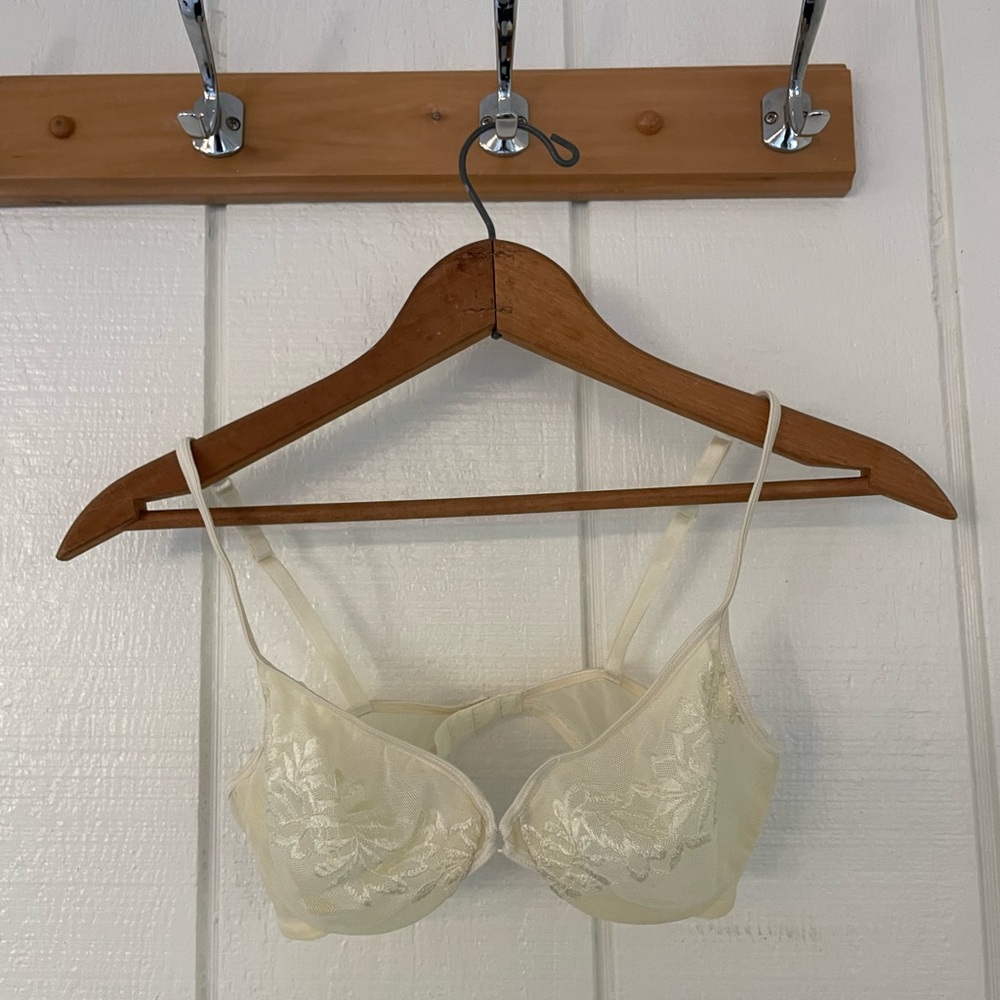 Calvin Klein sheer yellow lace bra